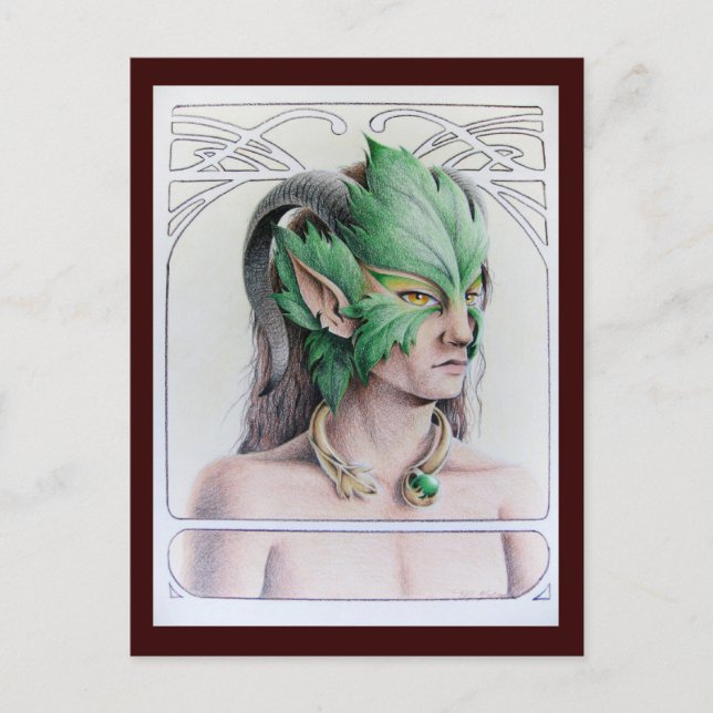 The Green Man Postcard (Front)