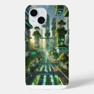 The Green Metropolis of the Future iPhone 15 Case