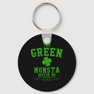 The Green Monsta Clic St Patricks Day Boston Name Key Ring