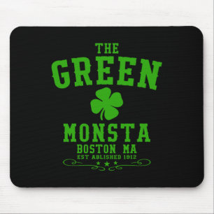 The Green Monsta Clic St Patricks Day Boston Name Mouse Pad