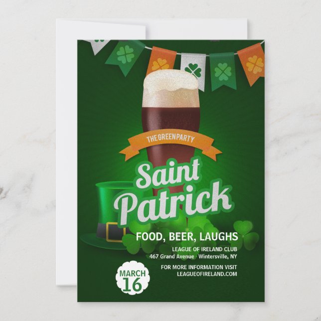 The Green Party St. Patrick's Day Invitation (Front)