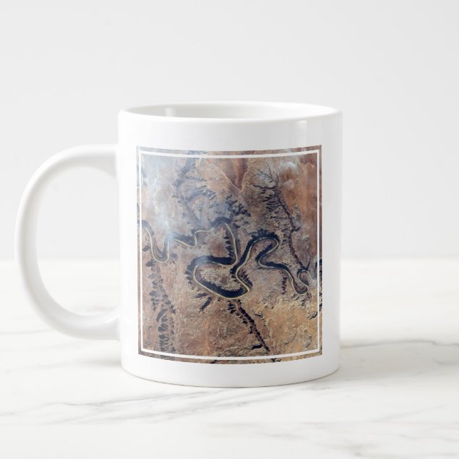 The Green River And Its Tributary Canyons In Utah Large Coffee Mug (Left)