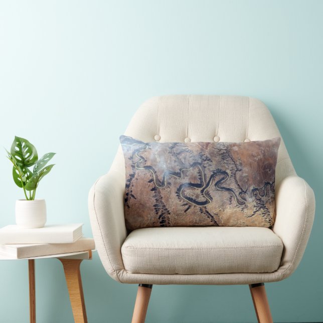 The Green River And Its Tributary Canyons In Utah Lumbar Cushion (Chair)