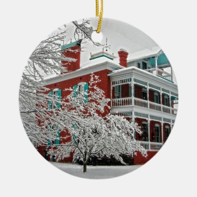 The Green Roof Inn Ceramic Ornament (Front)