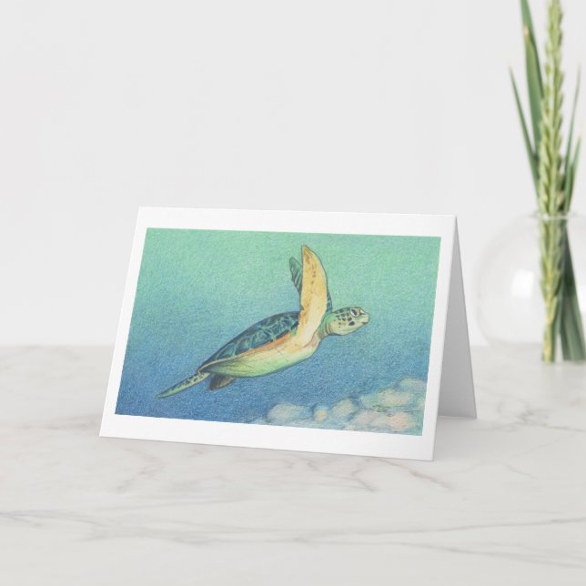 The Green Sea Turtle Note Card (Front)
