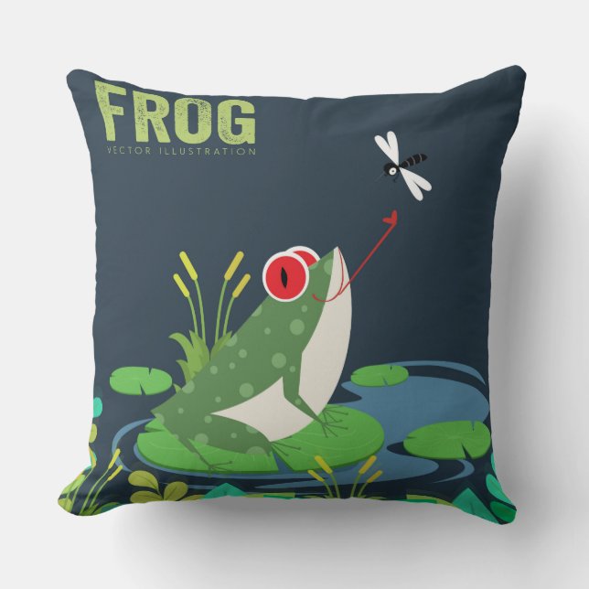 The Green Toad Pillow (Front)