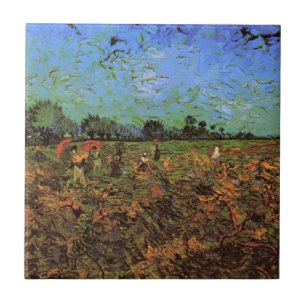 The Green Vineyard by Vincent van Gogh Ceramic Tile