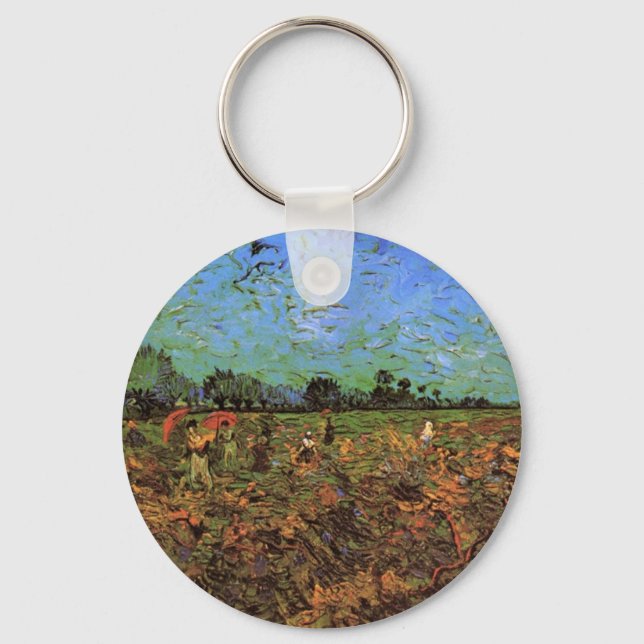 The Green Vineyard by Vincent van Gogh Key Ring (Front)