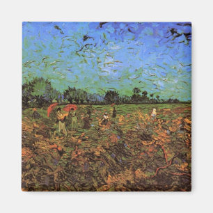 The Green Vineyard by Vincent van Gogh Magnet