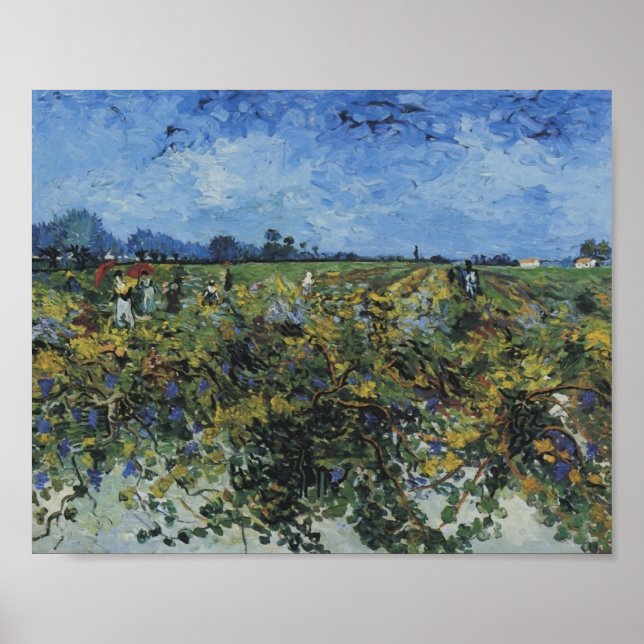 The Green Vineyard, Van Gogh Fine Art Poster (Front)