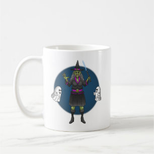 The Green Witch and the Ghosts Coffee Mug