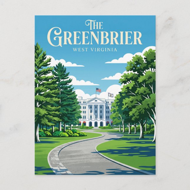 The Greenbrier USA Postcard (Front)
