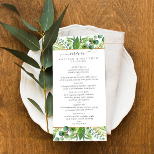 The Greenery & Gold Wedding Collection - Menu