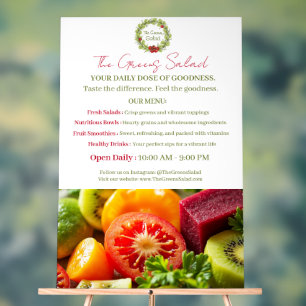 The Greens Salad Acrylic Sign