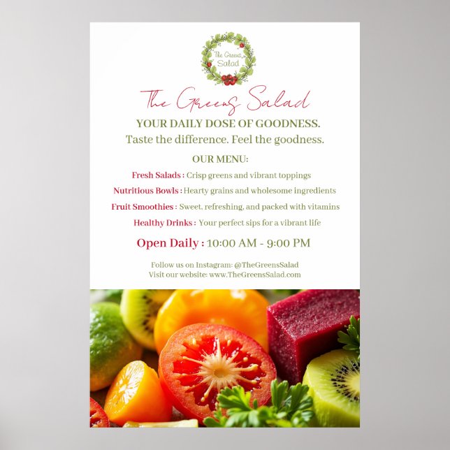 The Greens Salad Poster (Front)