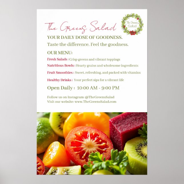 The Greens Salad Poster (Front)