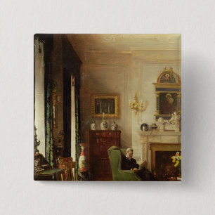 The Grey Drawing Room 15 Cm Square Badge