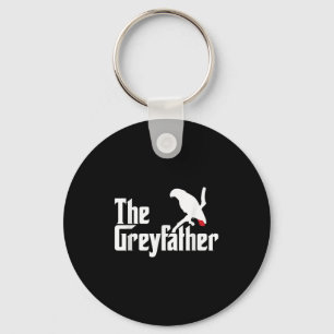 The Greyfather Funny African Grey Parrot Lovers Bi Key Ring