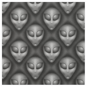 The Greys Alien Heads Extraterrestrial Fabric
