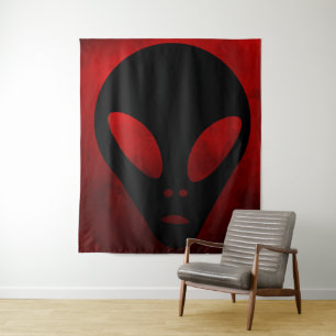 The Greys - Ancient Alien Faux Canvas Print Tapestry