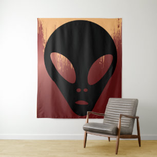 The Greys - Ancient Alien Faux Canvas Print Tapestry