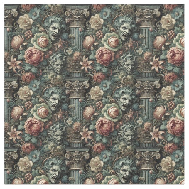 The Grief Council – Gothic Dense Tile Fabric (Close Up)