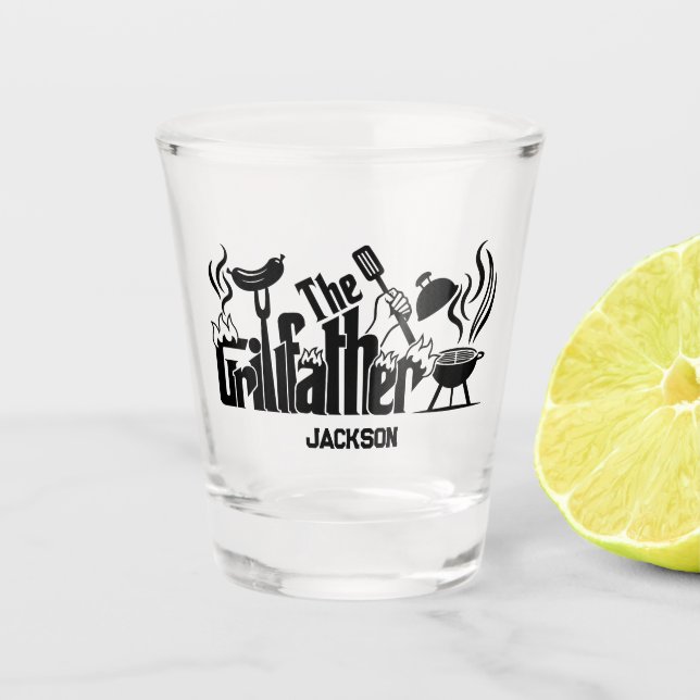 The Grill Father Shot Glass (Front)