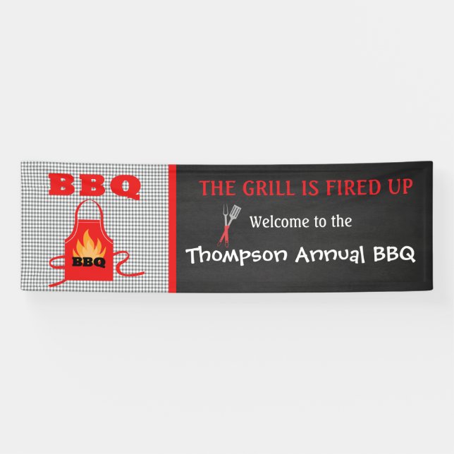 The Grill Is Fired Up Annual BBQ Banner (Horizontal)