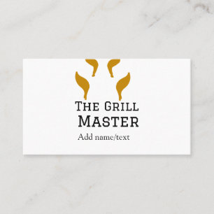 The grill master add name text cooking best barequ business card