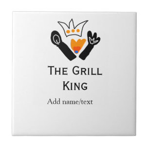 The grill master add name text cooking best barequ ceramic tile