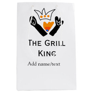 The grill master add name text cooking best barequ medium gift bag