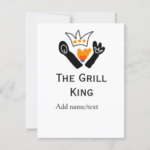 The grill master add name text cooking best barequ postcard
