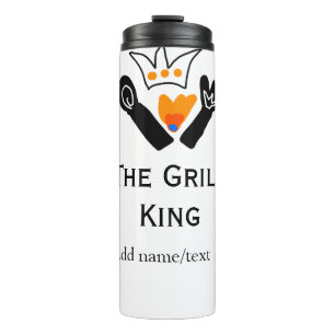 The grill master add name text cooking best barequ thermal tumbler