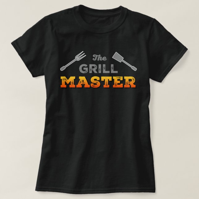 The Grill Master Pit Boss BBQ T-Shirt (Design Front)