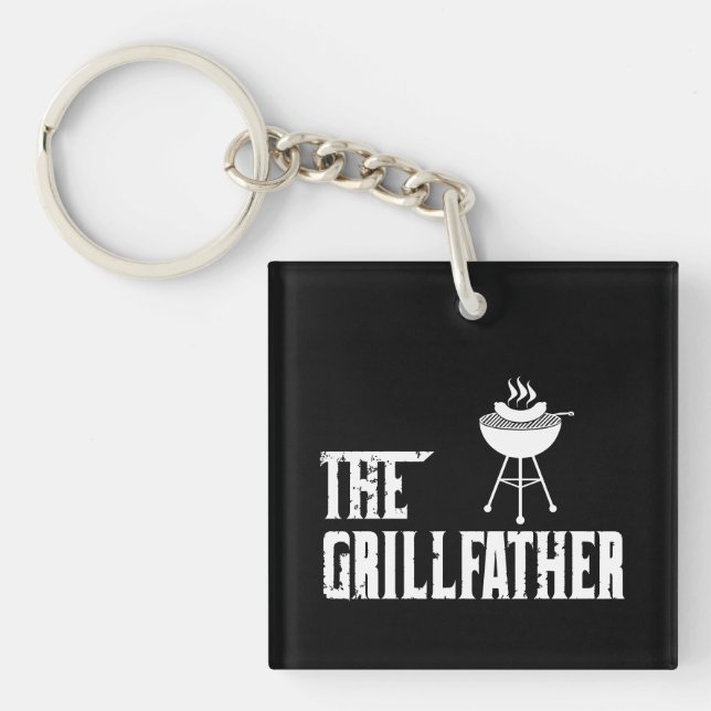 The Grillfather | Bbq | Barbeque | Grill Master Key Ring (Front)