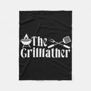 The Grillfather - Bbq Fathers Day Present - Funny Fleece Blanket