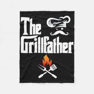 The Grillfather Bbq Grill And Smoker Graphic Tees Fleece Blanket