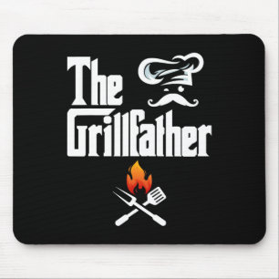 The Grillfather Bbq Grill And Smoker Graphic Tees Mouse Pad
