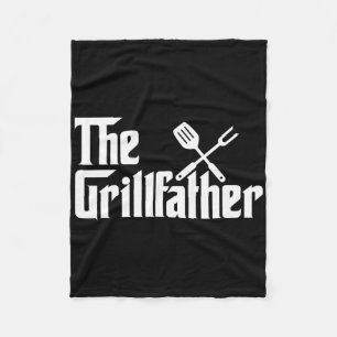 The Grillfather Bbq Grill And Smoker Rbecue Chef 1 Fleece Blanket