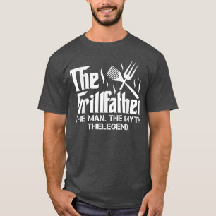 The Grillfather BBQ Grill Kitchen Cooking Barbecue T-Shirt