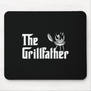 The Grillfather Funny Bbq Dad Grilling Barbecue Mouse Pad