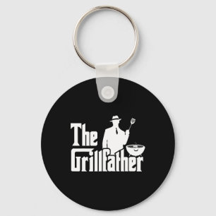 The Grillfather Funny Bbq Design For Dads Key Ring