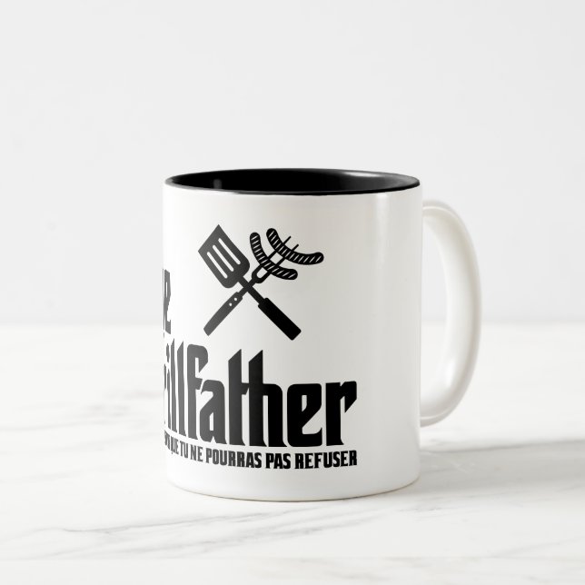The Grillfather Two-Tone Coffee Mug (Front Right)