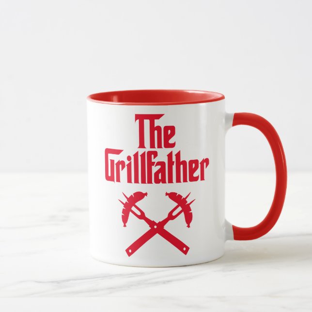 The Grillfather With Hot Dogs Mug (Right)