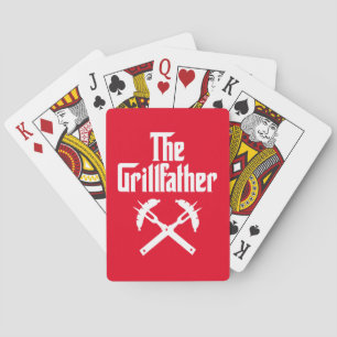 The Grillfather With Hot Dogs Playing Cards