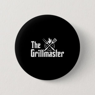 The grillmaster bbq grill & smoker barbecue 6 cm round badge