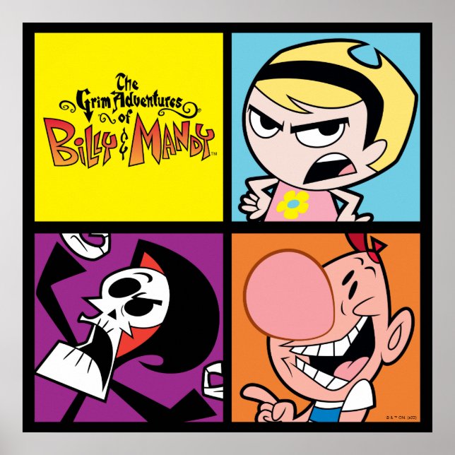 The Grim Adventures of Billy & Mandy Character Art Poster (Front)