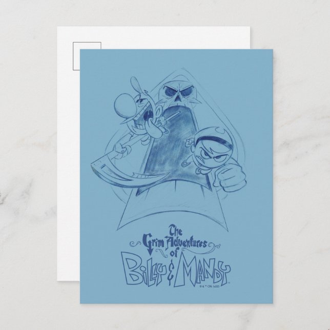 The Grim Adventures of Billy & Mandy Sketch Art Postcard (Front/Back)