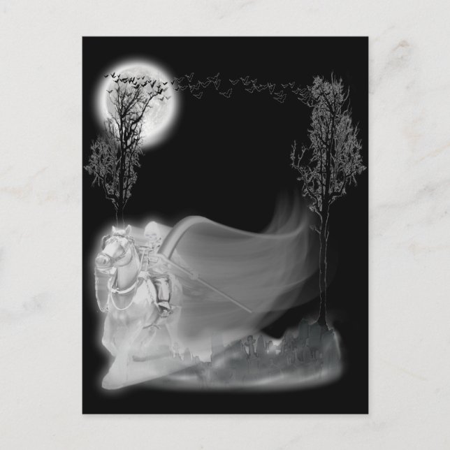 The Grim Reaper Rides Again Postcard (Front)