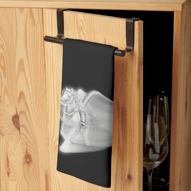 The Grim Reaper Rides Halloween Tea Towel (Thirds Fold)